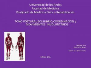 Universidad de los Andes Facultad de Medicina Postgrado
