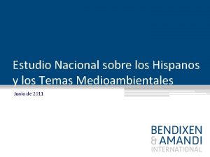 Estudio Nacional sobre los Hispanos y los Temas