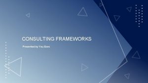 CONSULTING FRAMEWORKS Presented by You Exec INDUSTRY ANALYSIS