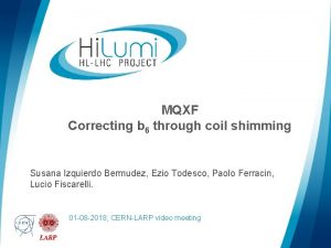 MQXF Correcting b 6 through coil shimming Susana