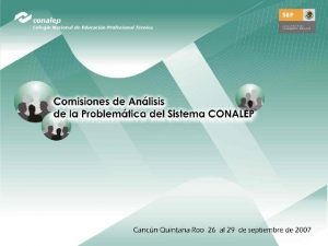 PROGRAMA DE TRABAJO DE LA COMISIN PARA EL