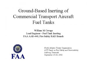 GroundBased Inerting of Commercial Transport Aircraft Fuel Tanks