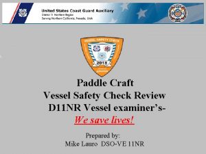 1 Paddle Craft Vessel Safety Check Review D