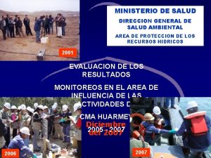 MINISTERIO DE SALUD DIRECCION GENERAL DE SALUD AMBIENTAL