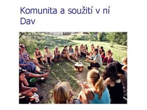 Komunita a souit v n Dav Komunita obecn