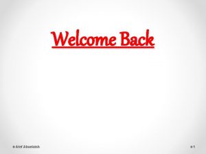 Welcome Back Atef Abuelaish 1 Welcome Back Time