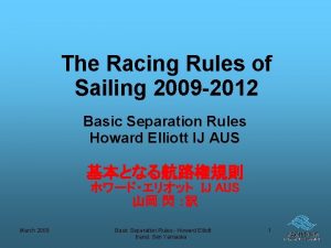 The Racing Rules of Sailing 2009 2012 Basic
