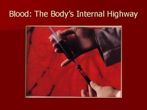 Blood The Bodys Internal Highway I Three main