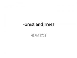 Forest and Trees HSPM J 712 Free market