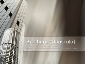 Brochure Opsculo Profesor Jos R Ferrer Lpez MA