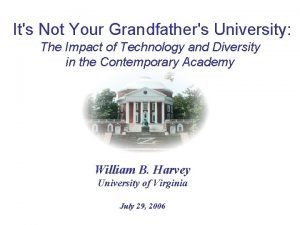Its Not Your Grandfathers University The Impact of