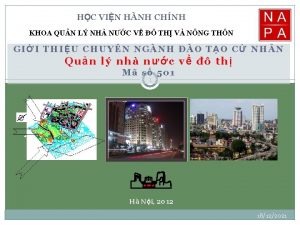 HC VIN HNH CHNH KHOA QUN L NH