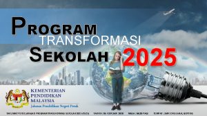 PROGRAM TRANSFORMASI SEKOLAH 2025 TAKLIMAT PENYELARASAN PROGRAM TRANSFORMASI