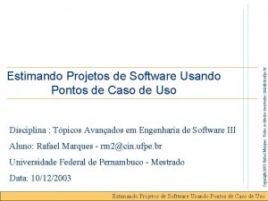 Disciplina Tpicos Avanados em Engenharia de Software III