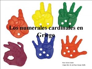 Los numerales cardinales en Griego Roco Garca Linares