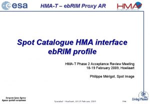 HMAT eb RIM Proxy AR Spot Catalogue HMA