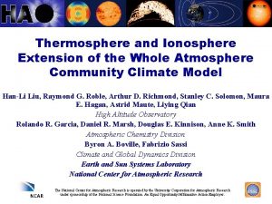 Thermosphere and Ionosphere Extension of the Whole Atmosphere