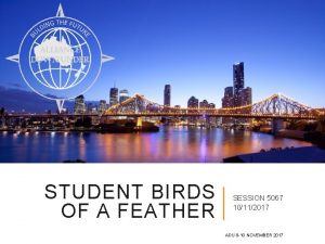 STUDENT BIRDS OF A FEATHER SESSION 5067 10112017