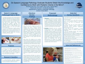 Do SpeechLanguage Pathology Graduate Students Obtain the Knowledge