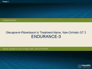 Phase 3 TreatmentNave GlecaprevirPibrentasvir in TreatmentNave NonCirrhotic GT