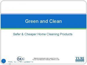 Green and Clean Safer Cheaper Home Cleaning Products