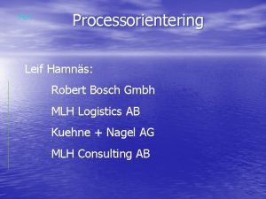 MLH Processorientering Leif Hamns Robert Bosch Gmbh MLH