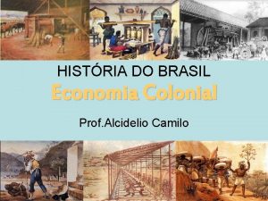 HISTRIA DO BRASIL Economia Colonial Prof Alcidelio Camilo