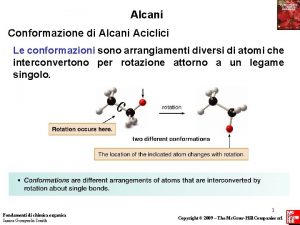 Alcani Conformazione di Alcani Aciclici Le conformazioni sono