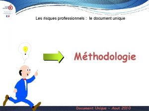 Les risques professionnels le document unique Mthodologie Document