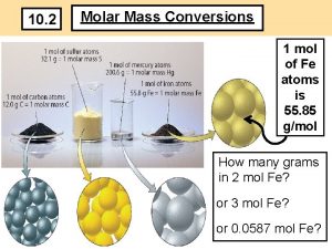 10 2 Molar Mass Conversions 1 mol of