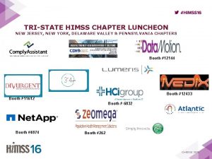 TRISTATE HIMSS CHAPTER LUNCHEON NEW JERSEY NEW YORK