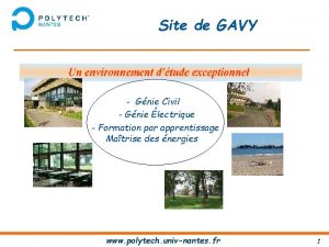 Site de GAVY Gnie Civil Gnie lectrique Formation