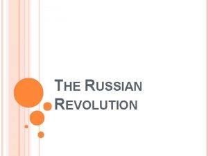 THE RUSSIAN REVOLUTION AUTOCRATIC ALEXANDER III Autocracy absolutist