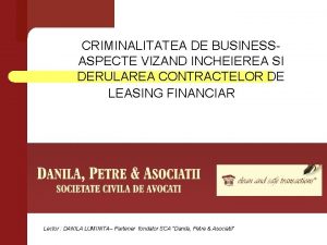 CRIMINALITATEA DE BUSINESSASPECTE VIZAND INCHEIEREA SI DERULAREA CONTRACTELOR