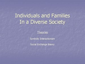Individuals and Families In a Diverse Society Theories