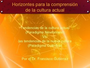 Horizontes para la comprensin de la cultura actual