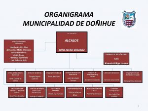 ORGANIGRAMA MUNICIPALIDAD DE DOIHUE ALCALDA ALCALDE CONCEJO MUNICIPAL