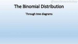 westiesworkshop The Binomial Distribution Through tree diagrams westiesworkshop