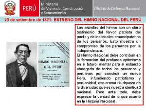 23 de setiembre de 1821 ESTRENO DEL HIMNO