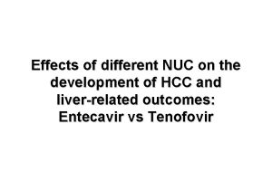 Effects of different NUC on the development of