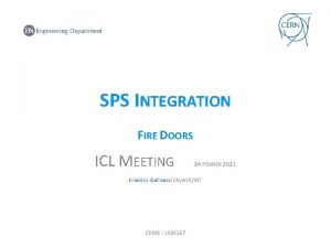 SPS INTEGRATION FIRE DOORS ICL MEETING 24 FVRIER