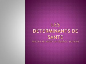 Pourquoi certaines personnes sont en sant dautres ne