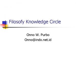 Filosofy Knowledge Circle Onno W Purbo Onnoindo net