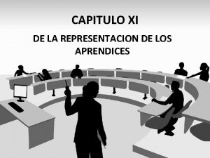 CAPITULO XI DE LA REPRESENTACION DE LOS APRENDICES