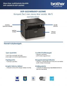 Mono lzer multifunkcis kszlk DCP1622 WE DCP1623 WE