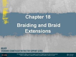 Chapter 18 Braiding and Braid Extensions Copyright 2012