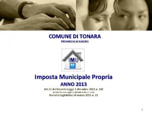 COMUNE DI TONARA PROVINCIA DI NUORO Imposta Municipale