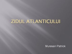 ZIDUL ATLANTICULUI Muresan Patrick Zidul Atlanticului n limba
