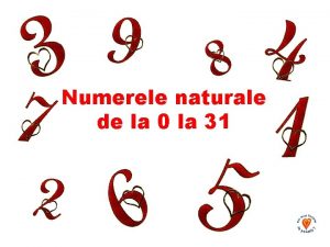 Numerele naturale de la 0 la 31 Ce