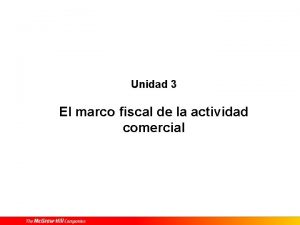 Unidad 3 El marco fiscal de la actividad